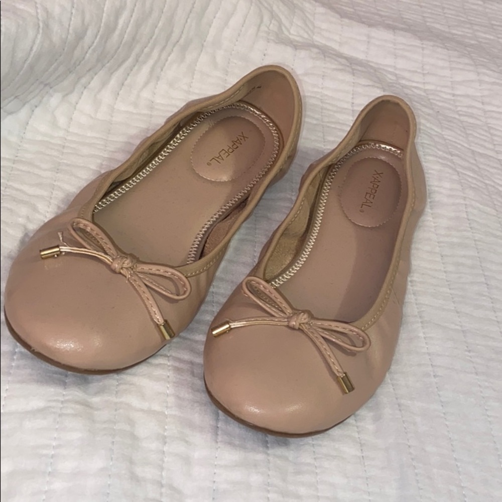 Tan ballet flats
